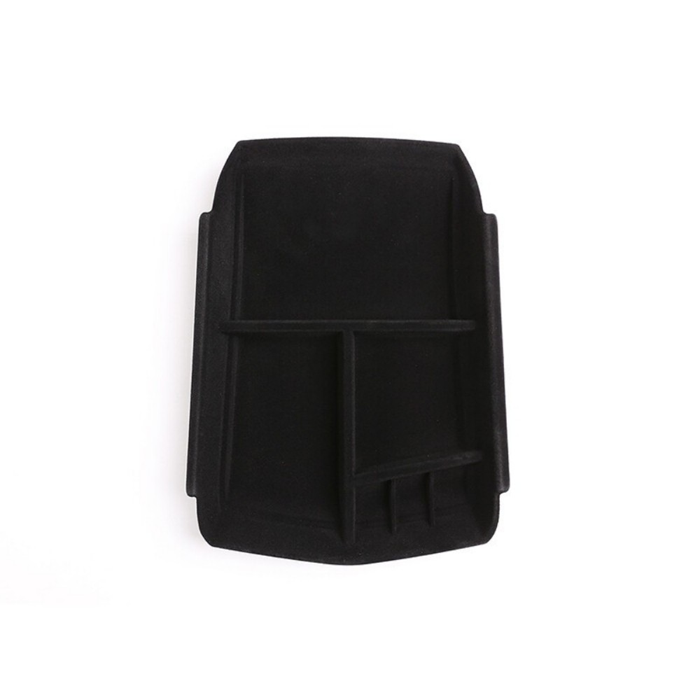For Cadi*llac XT5 Black ABS Central Control Bottom Storage Box Suede .