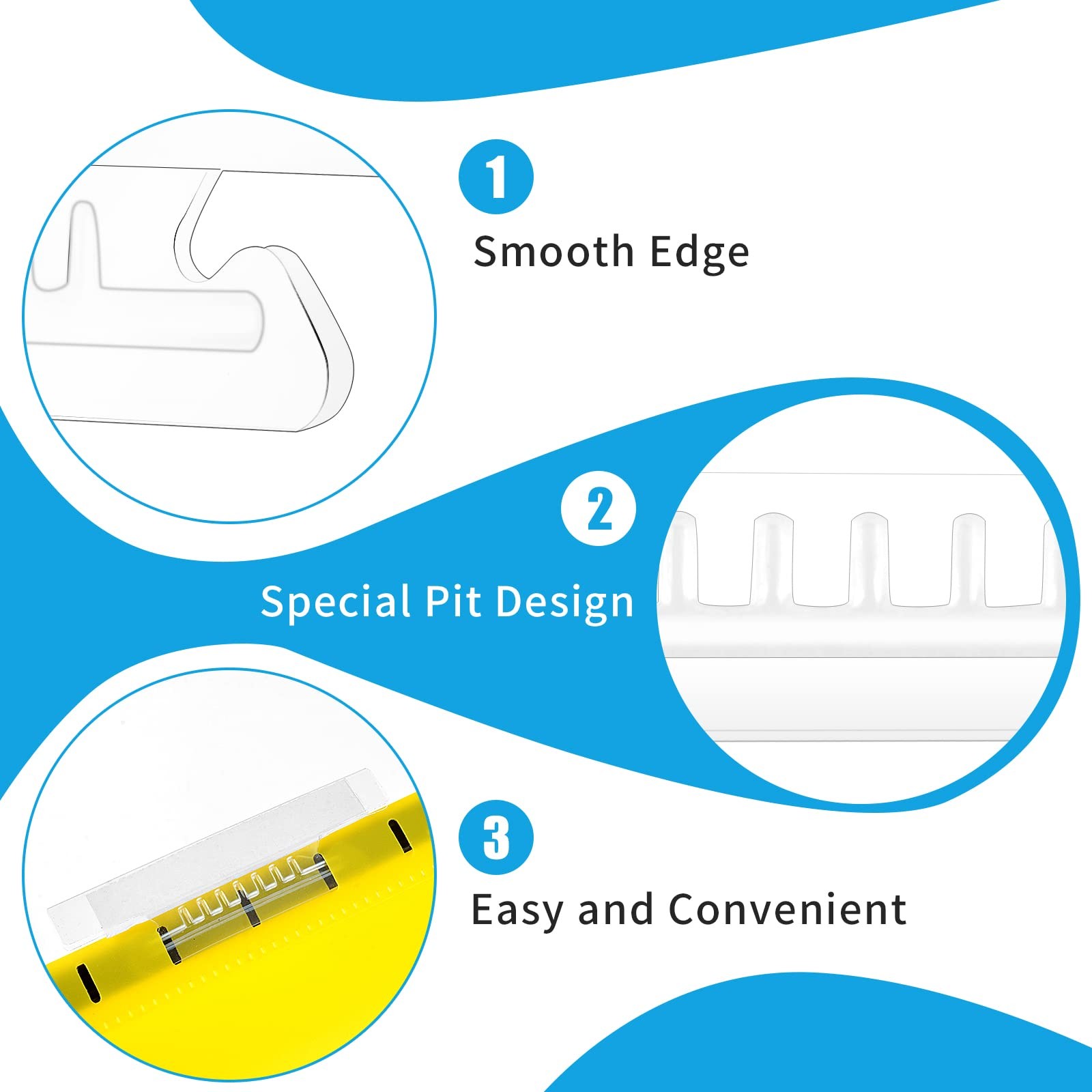 Clear Hanging Folder Tabs – 50 Pack, 4 Inch Tabs for 3.5 Inch File Folders