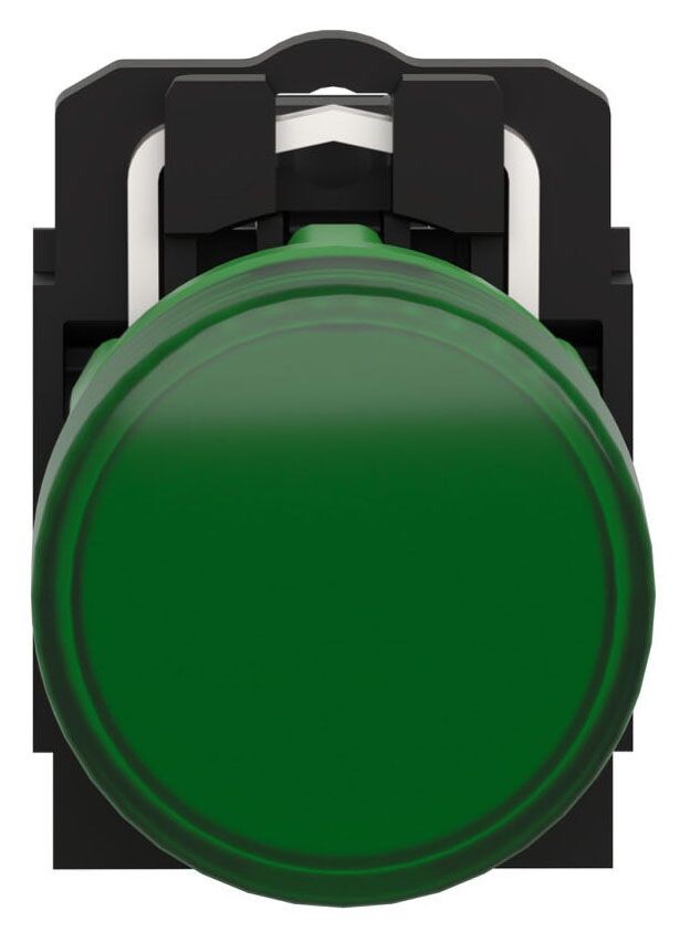 Schneider XB5AVG3, 22MM, 110 to 120 VAC, LED, Green Pushbutton Pilot Light, 1pc
