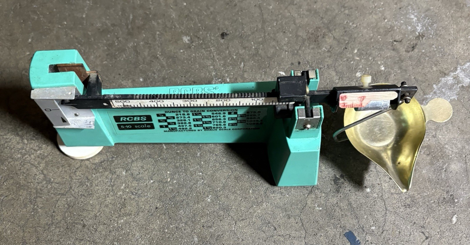 RCBS 5-10  Powder  Reloading Balance Beam Scale