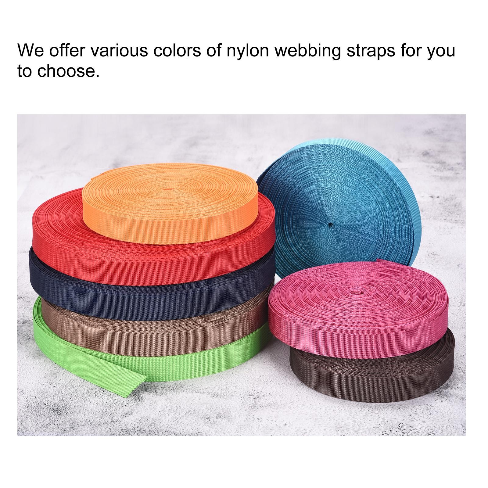 Flat Nylon Webbing Strap 1.5 Inch 10 Yards Light Brown for Backpack
