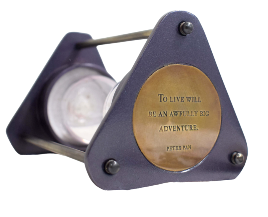 Modern Minimalism Classic Function: Triangle Sand Timer w/ Gleaming White Sand