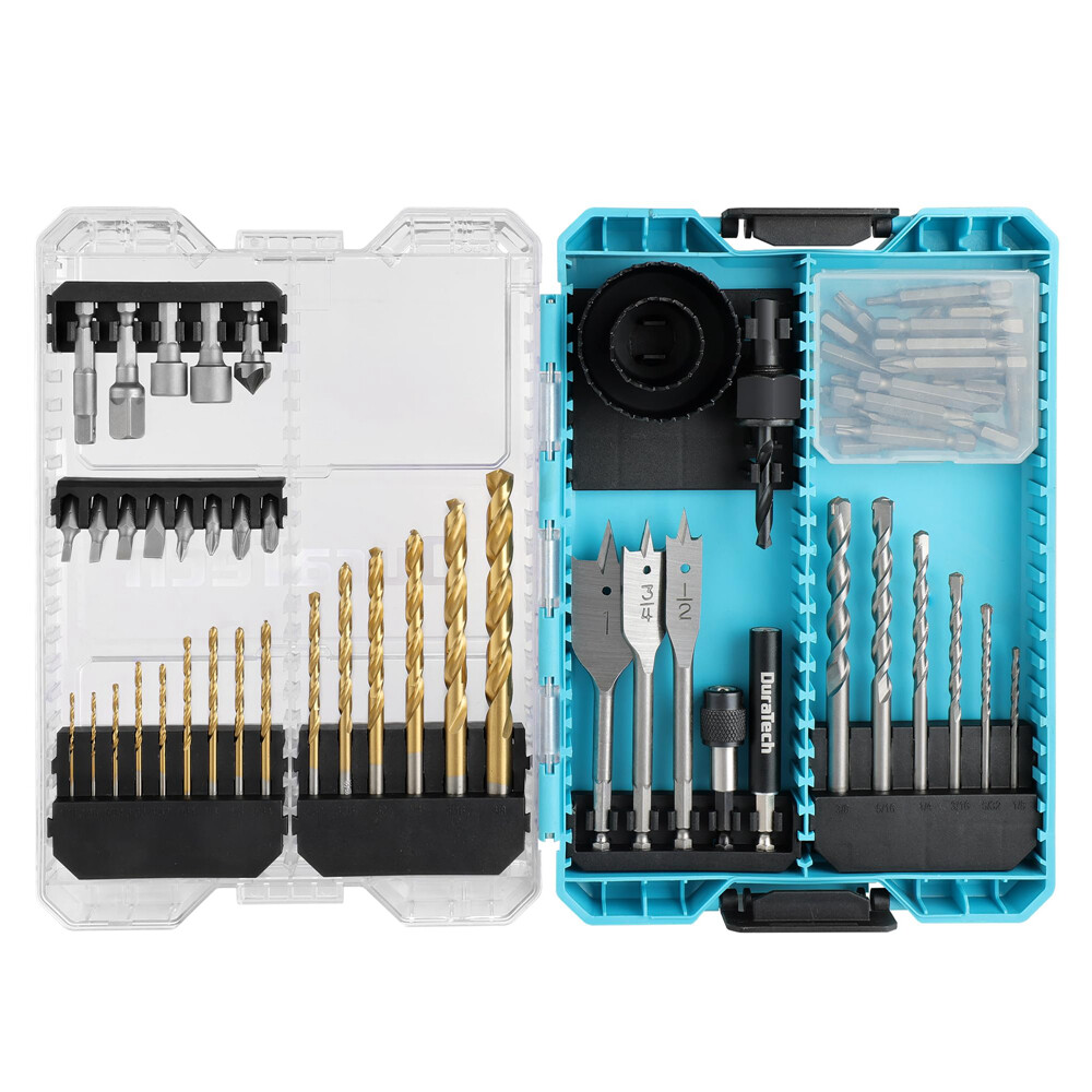 DURATECH 66PCS Impact Drill Bit Screwdriver Bit Sets Drill Driver Bit with Case