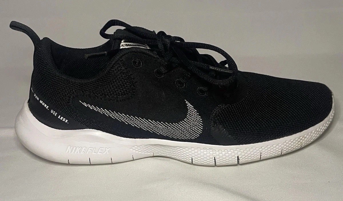 Nike Flex Experience Men’s Size 8.5 Black White Running Shoes – Pre‑Owned
