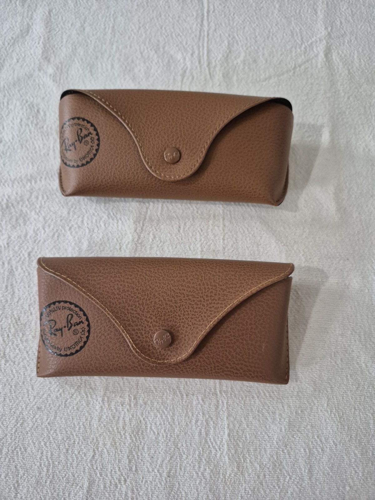 RayBan Faux Leather Sunglass Case Brown