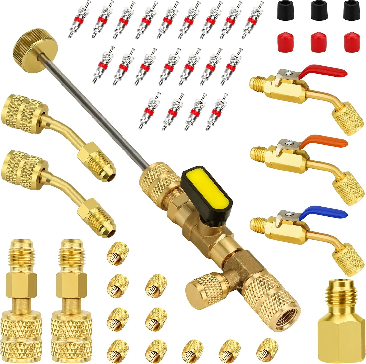 HVAC Valve Core Removal Tool, R410A Mini Split Adapter, Refrigerant Low Loss Fit