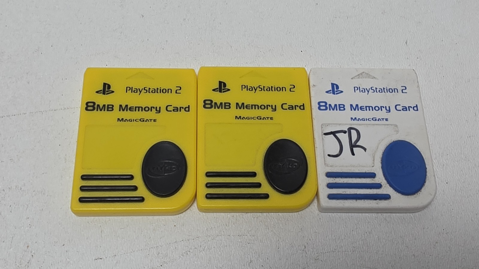 Official OEM Sony Playstation 2 PS2 Memory Card 8MB Magic Gate Nyko - Lot of 3