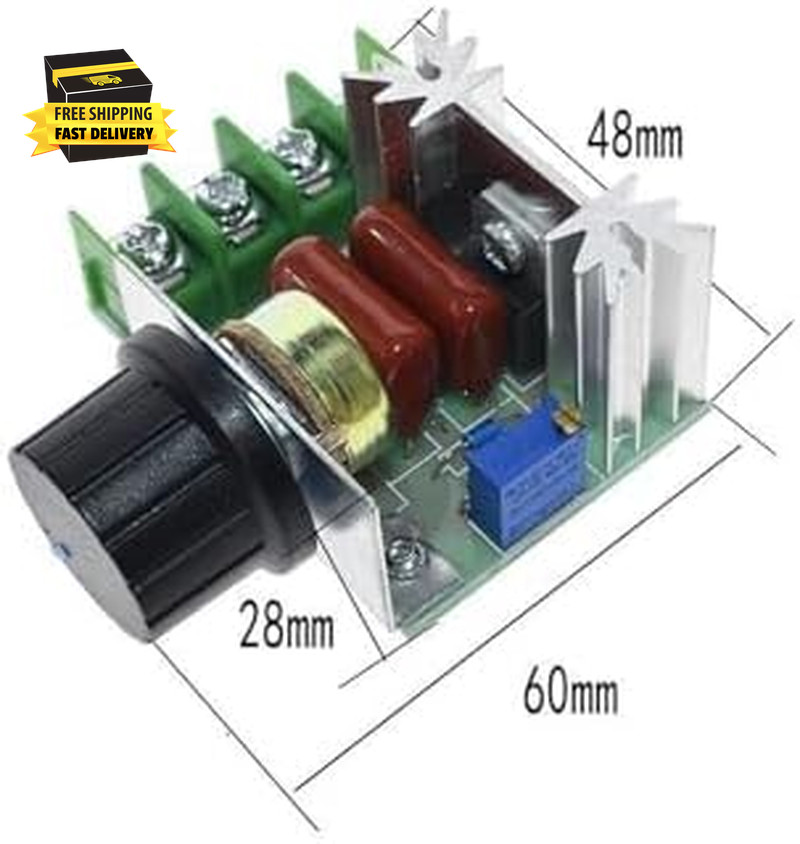 2000W PWM AC Motor Speed Control Module Dimmer Speed Regulator AC 50-220V 2000W(