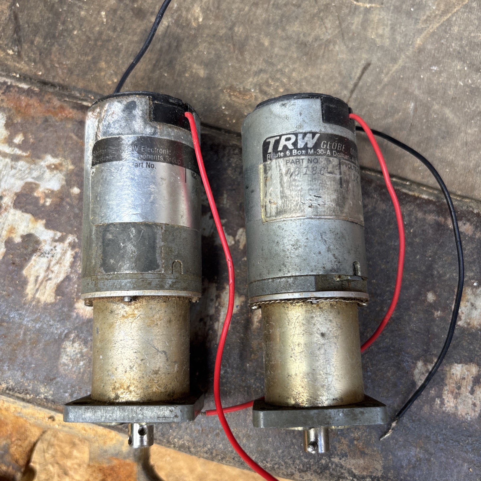 Vintage Lot of 2 TRW, Globe Industries, Dayton 24v Motor