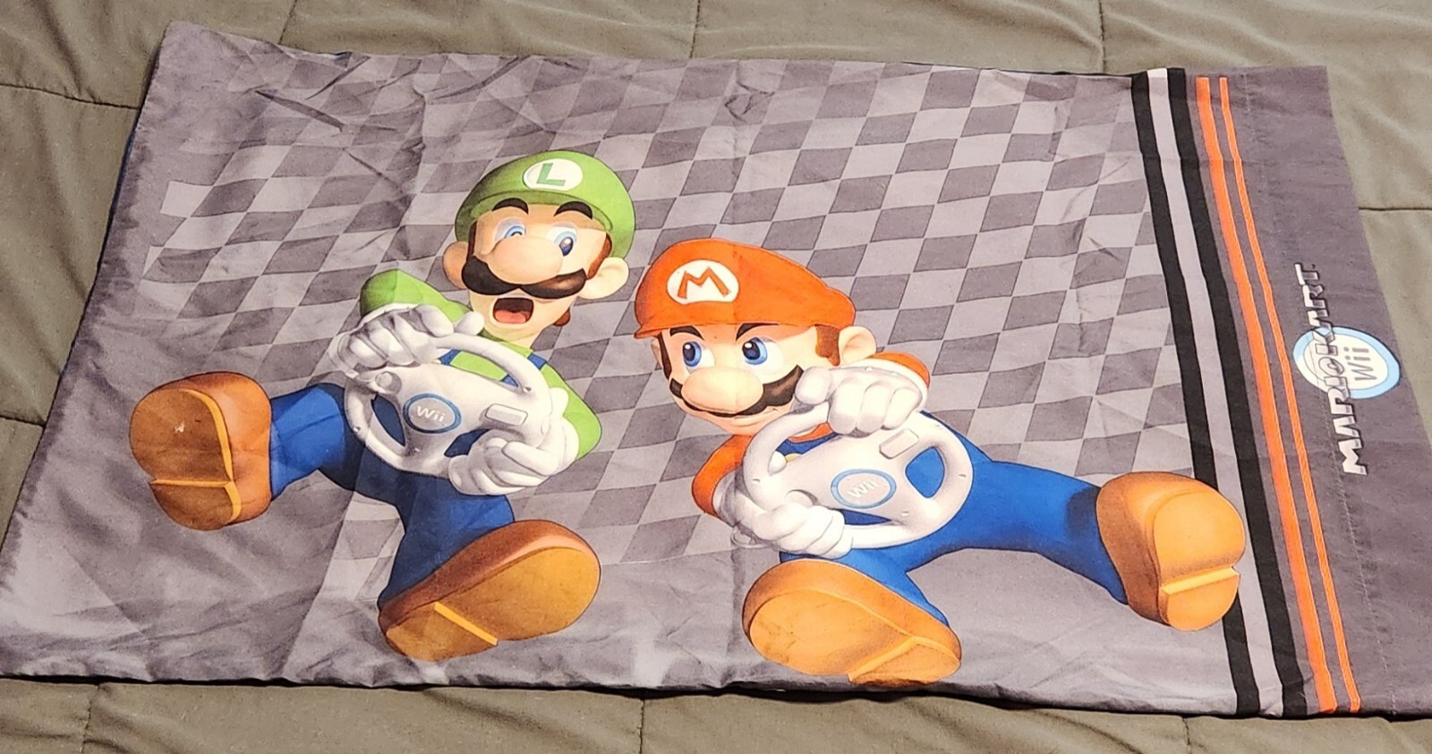 Mario Kart Wii Pillowcases (2) Standard 2011 Franco Full Speed Mario & Luigi