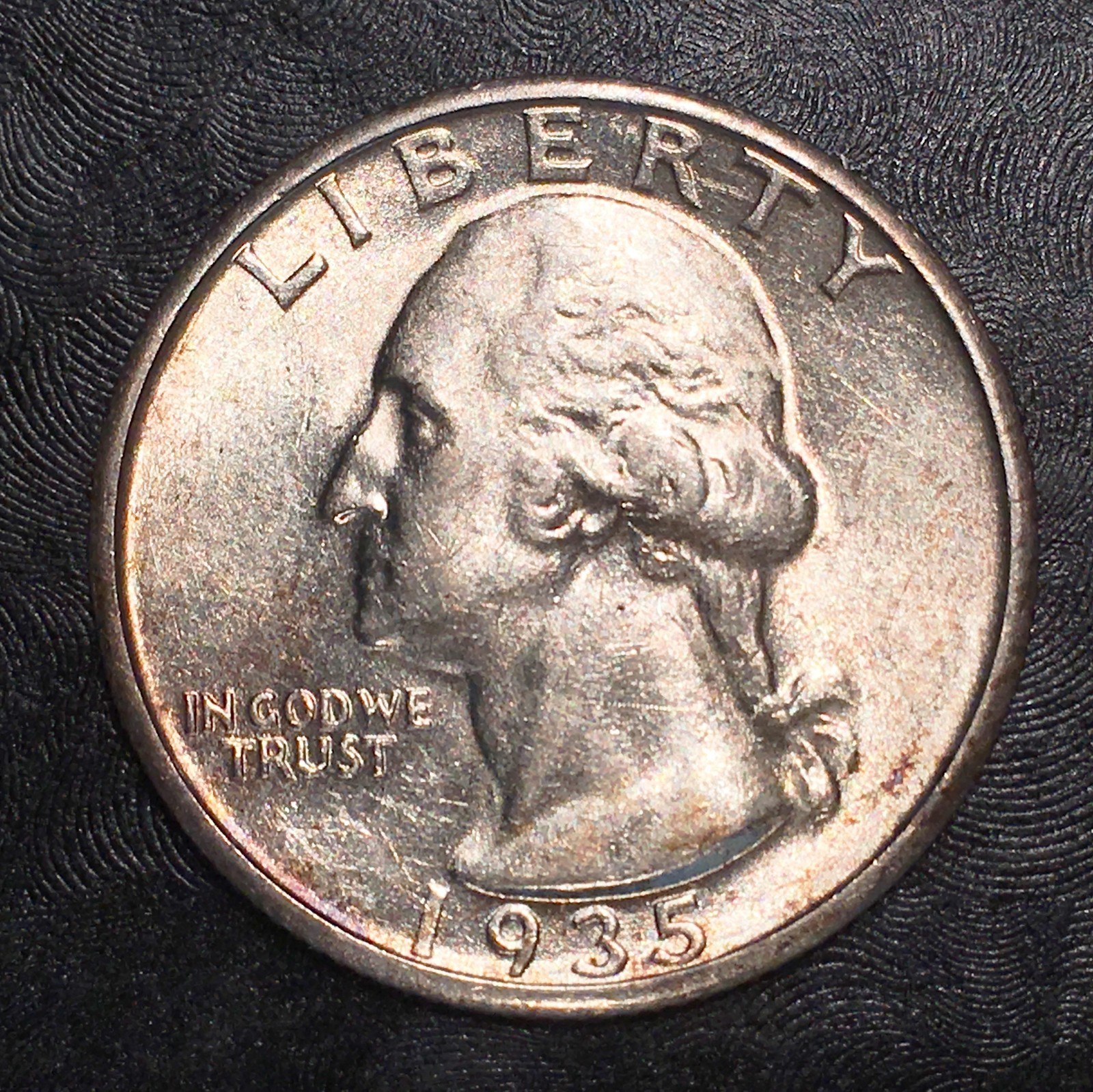 1935-S Washington Silver Quarter - Nice Uncirculated - High Quality Scans #F383