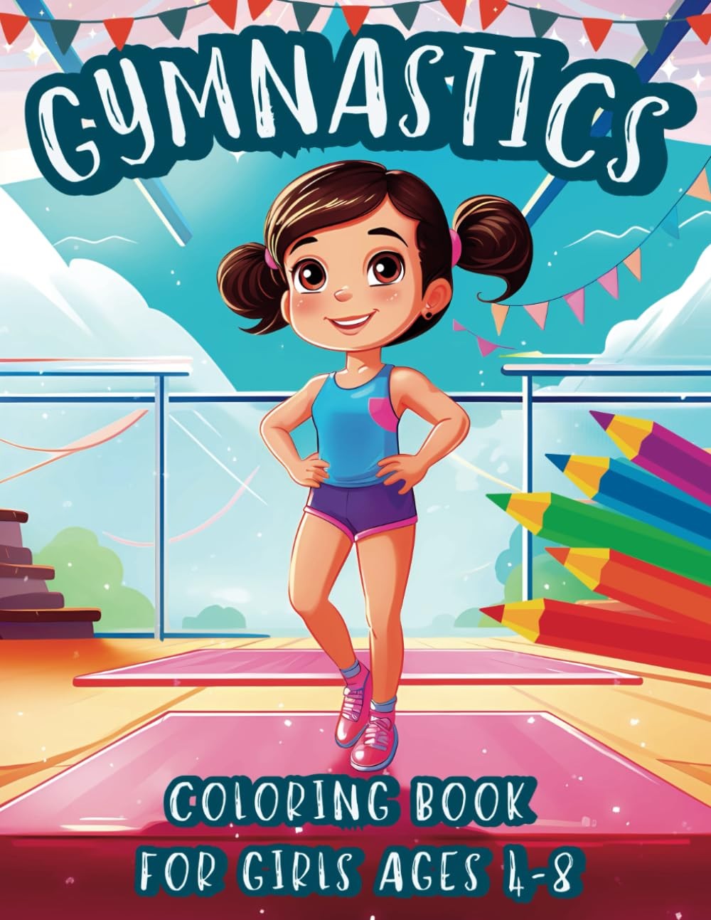 Gymnastics Coloring Book for Girls Ages 4-8: Over 40 Cute Designs for Little Gym