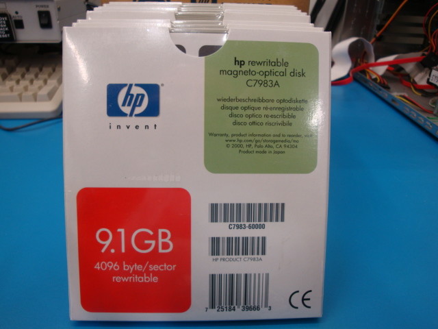 Qty 5  Pieces  of HP  C7983A 9.1GB Re-writable MO Disk EDM-9100B EDM-9100C