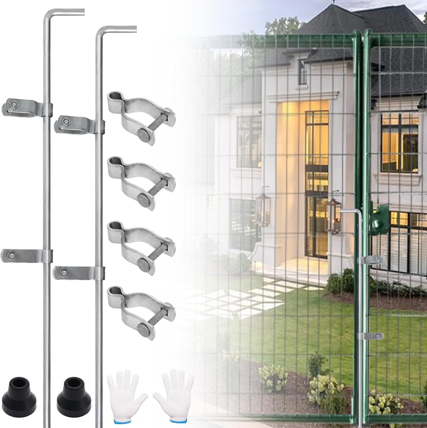 Gate Drop Rod for Chain Link Fence 1-5/8" X 32" [Pack of 2] Chain Link Gate Drop