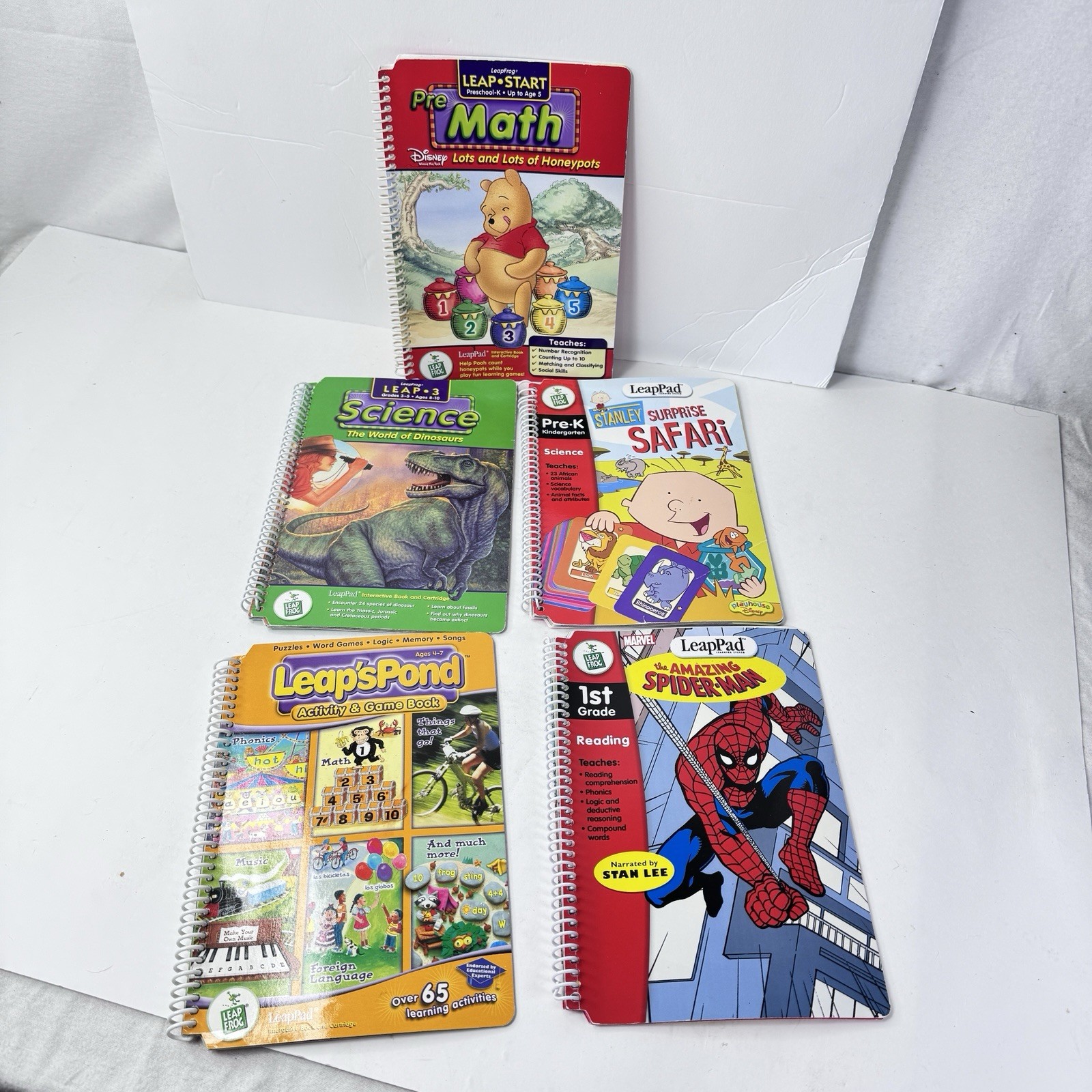 Lot Of  5 Leap Frog Leap Pad Books No Cartridges