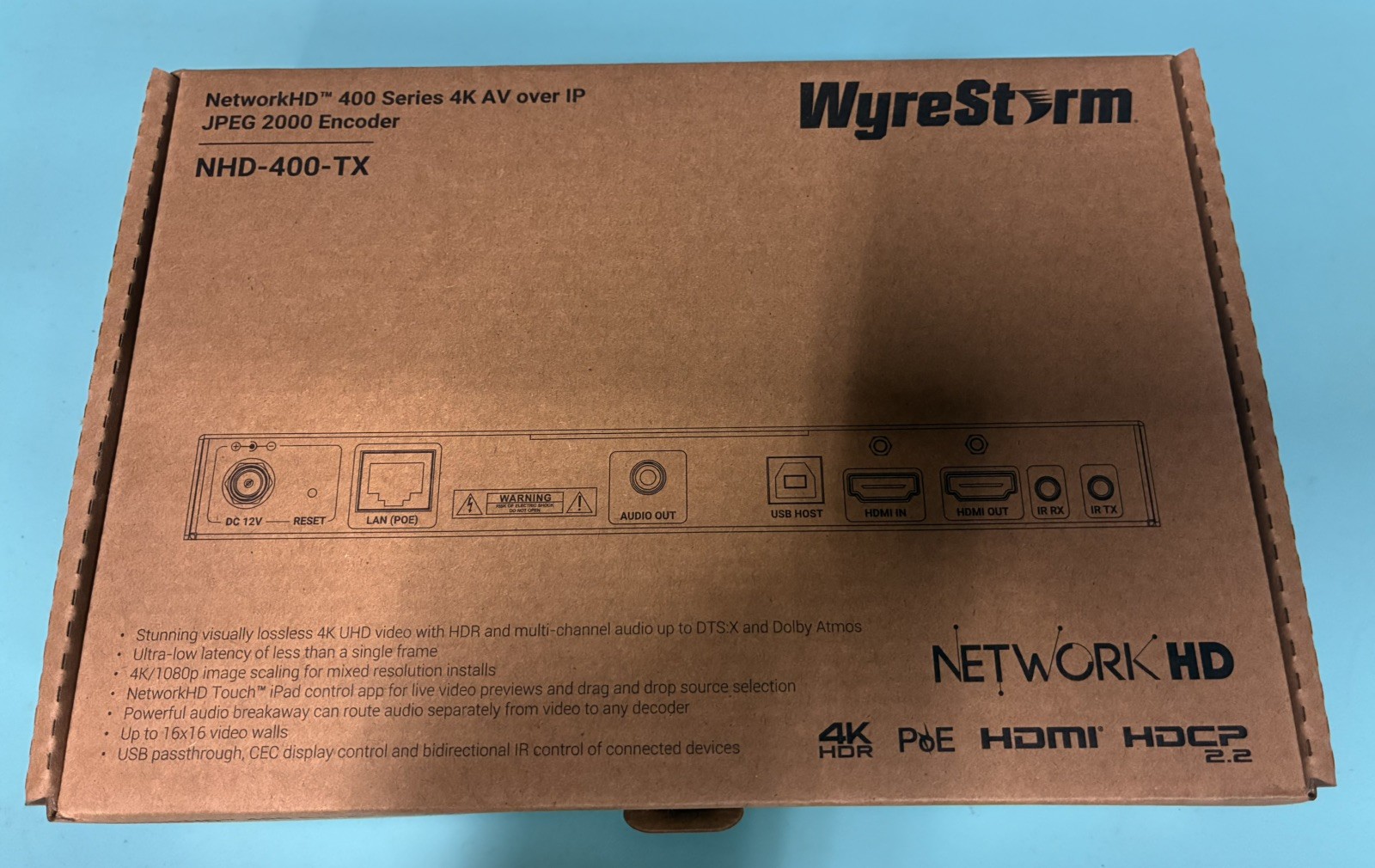 WyreStorm NHD-400-TX  V3 NetworkHD 400 Series 4K AV over IP JPEG2000 Encoder.
