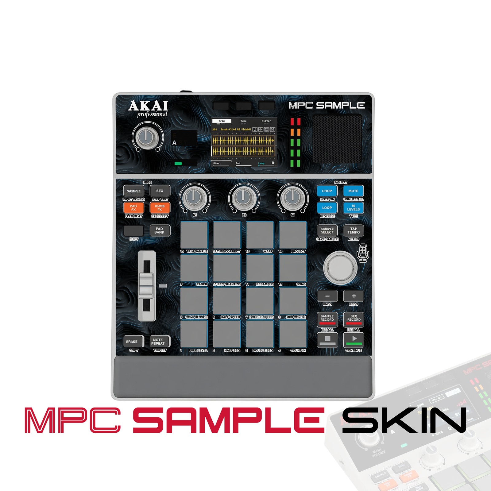 Akai MPC Sample Skin / Dark Teal