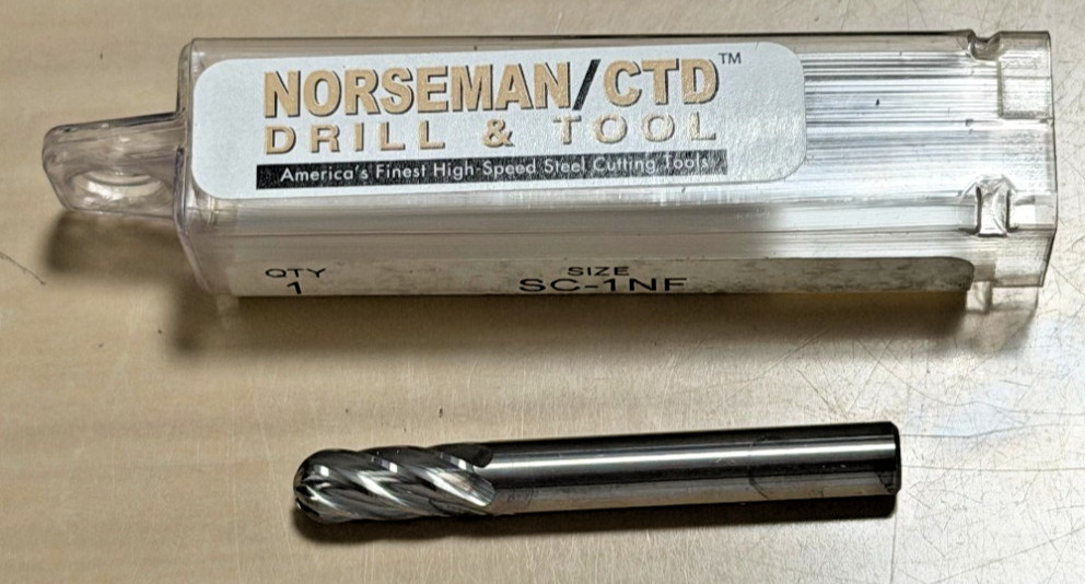 SC-1NF Aluminum Cylindrical End 1/4" Carbide Burr Bur Tool Die Grinder  1/4" USA