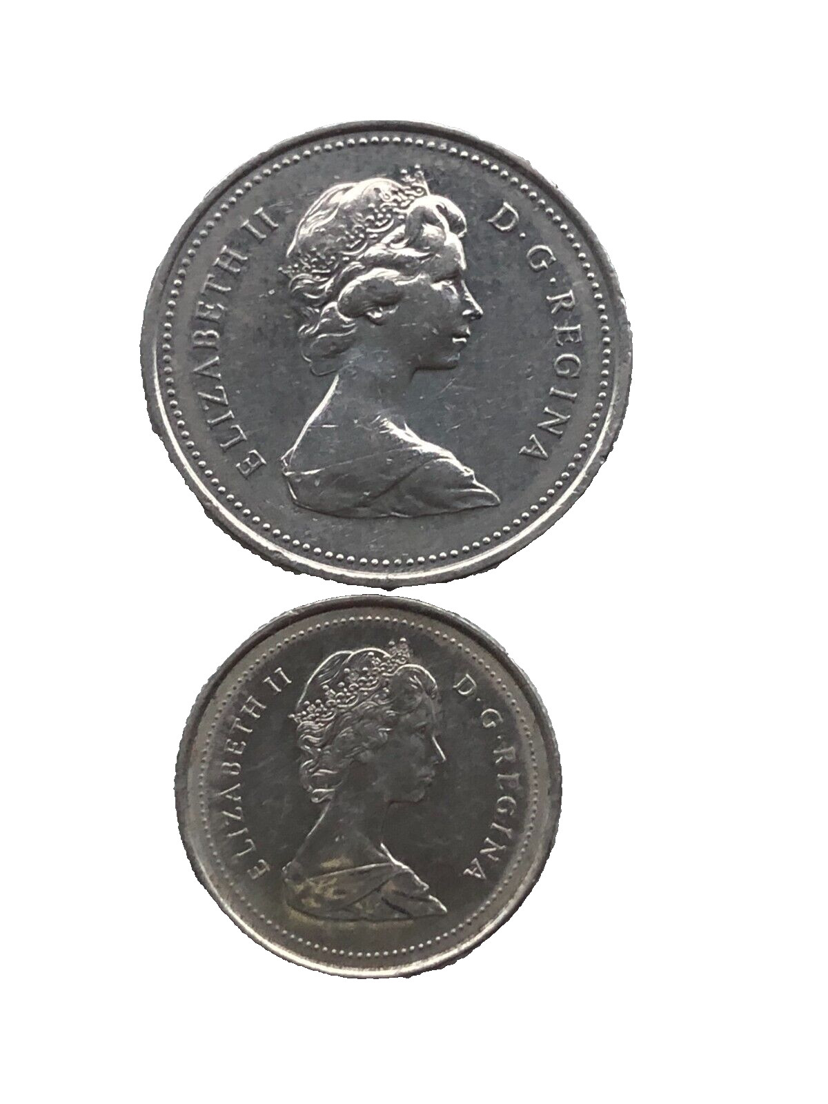 Canada 25 Cents 1979/10 cents 1986