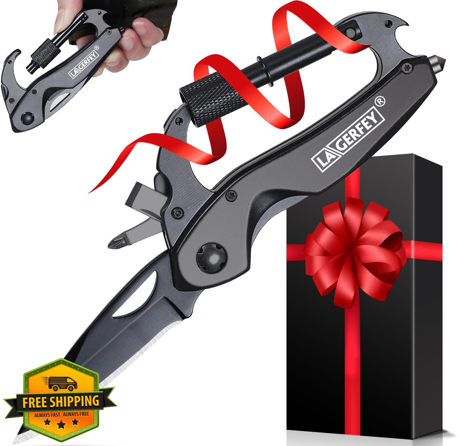 LAGERFEY Multitool Gift Keychain for Men
