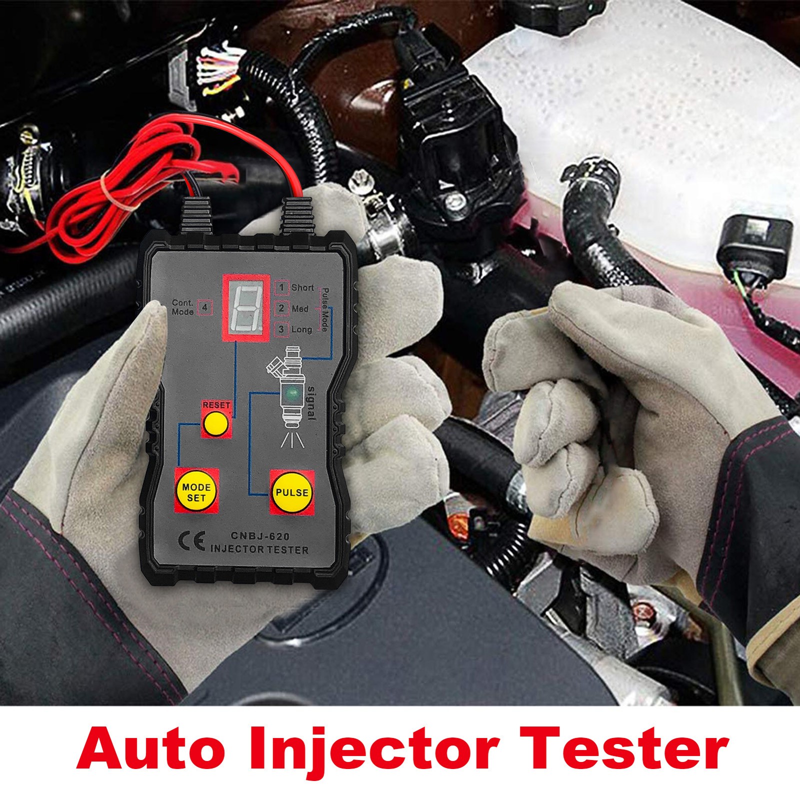 12V UNIVERSAL FUEL INJECTOR PRESSURE TESTER LED DISPLAY DIAGNOSE SYSTEM PROBLEMS