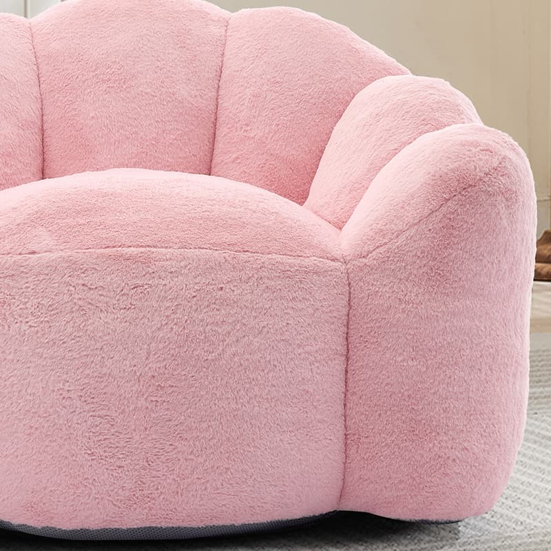 Pink Lotus Compression Sofa Bean Bag Pull Ring Portable Living Room Bedroom