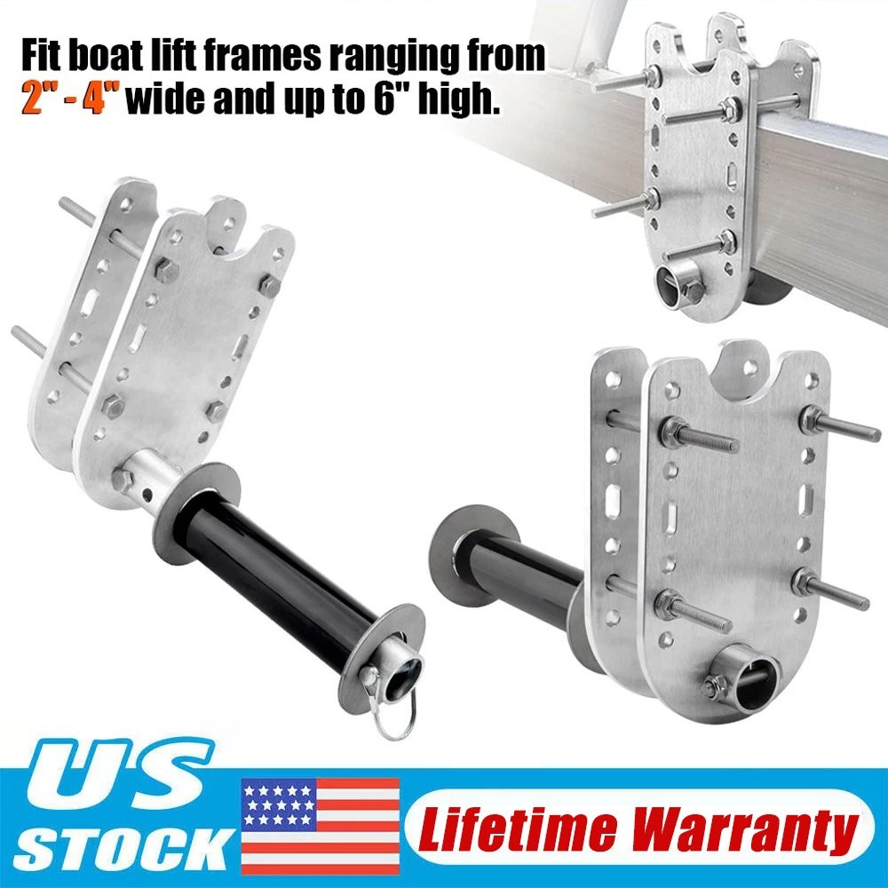 1Pair Boat Lift Wheel Kit Heavy Duty and Solid Aluminum Adjustable For Easy Move