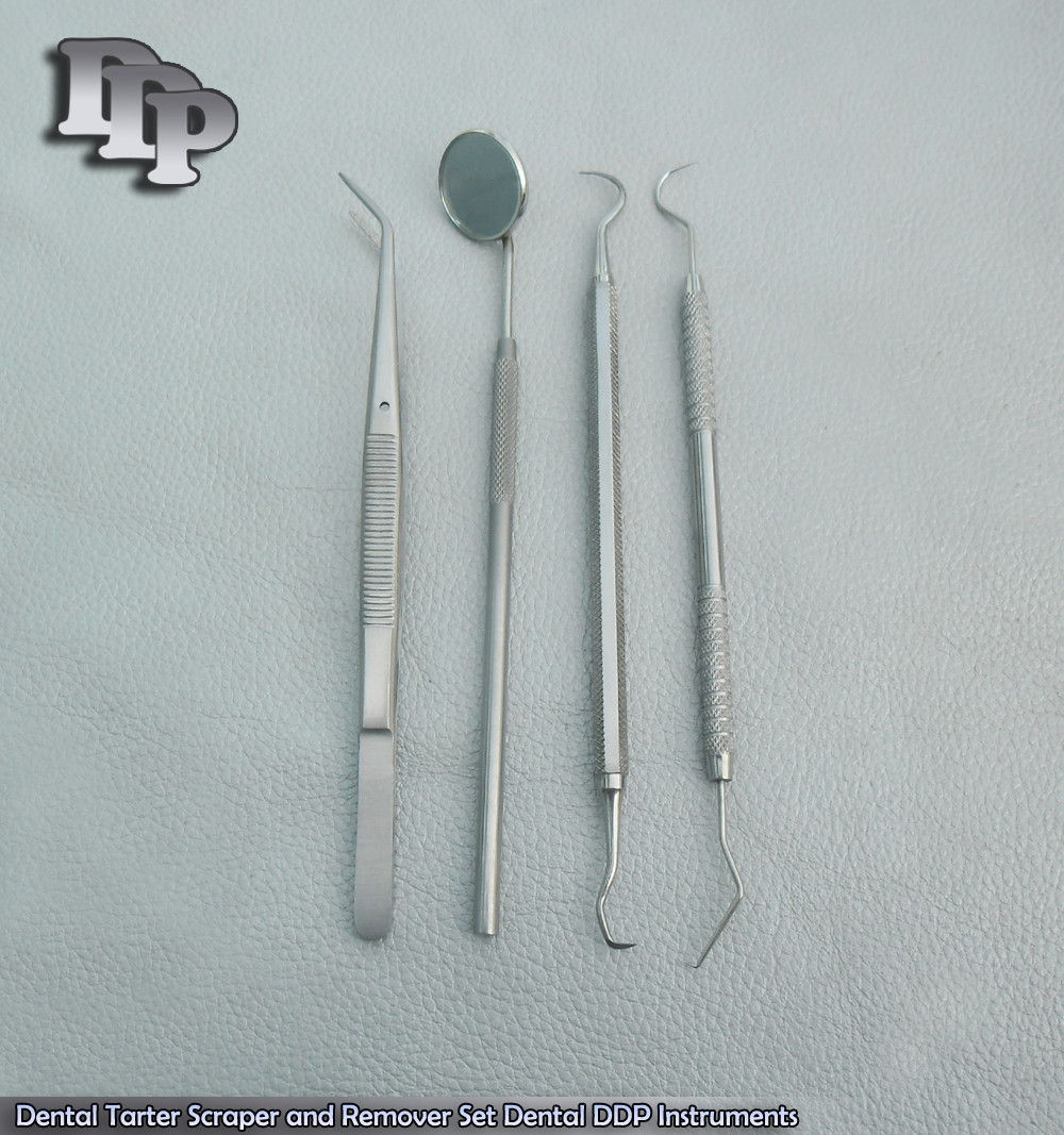 Dental Tarter Scraper and Remover Set 4 Pcs Dental Instruments,PR-180