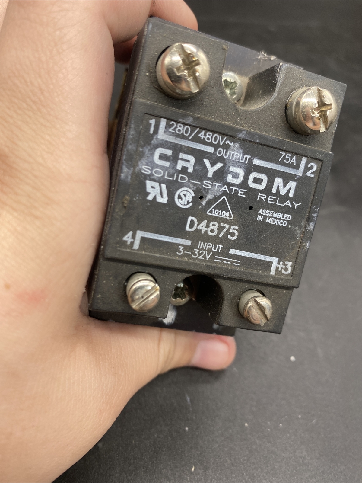 Crydom Solid State Relay Plus Bottom Part. D4875 . Free Shipping!!! Pre Owned!!!