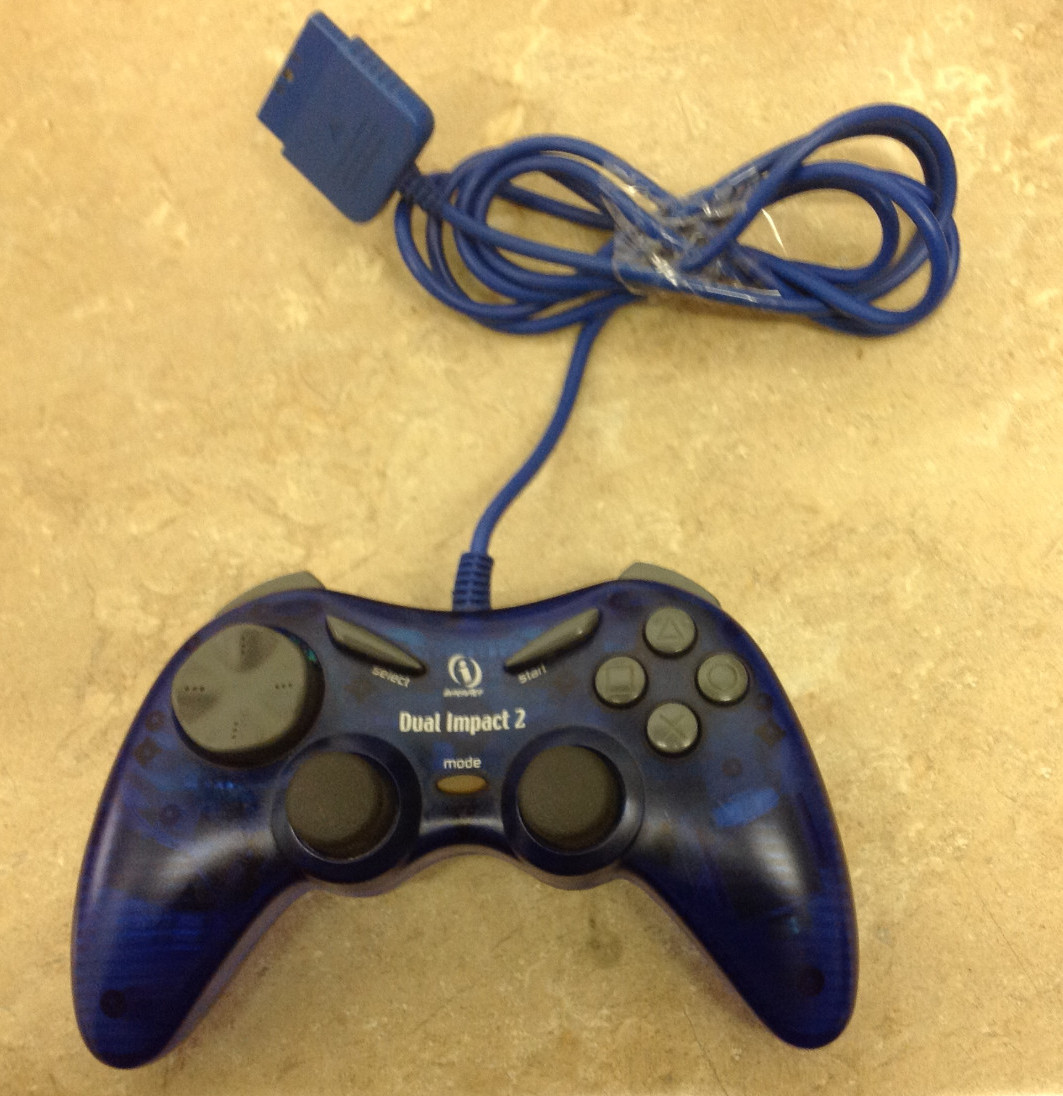 Inter Act Double Impact 2 Playstation 2 Controller! Tested! Works!