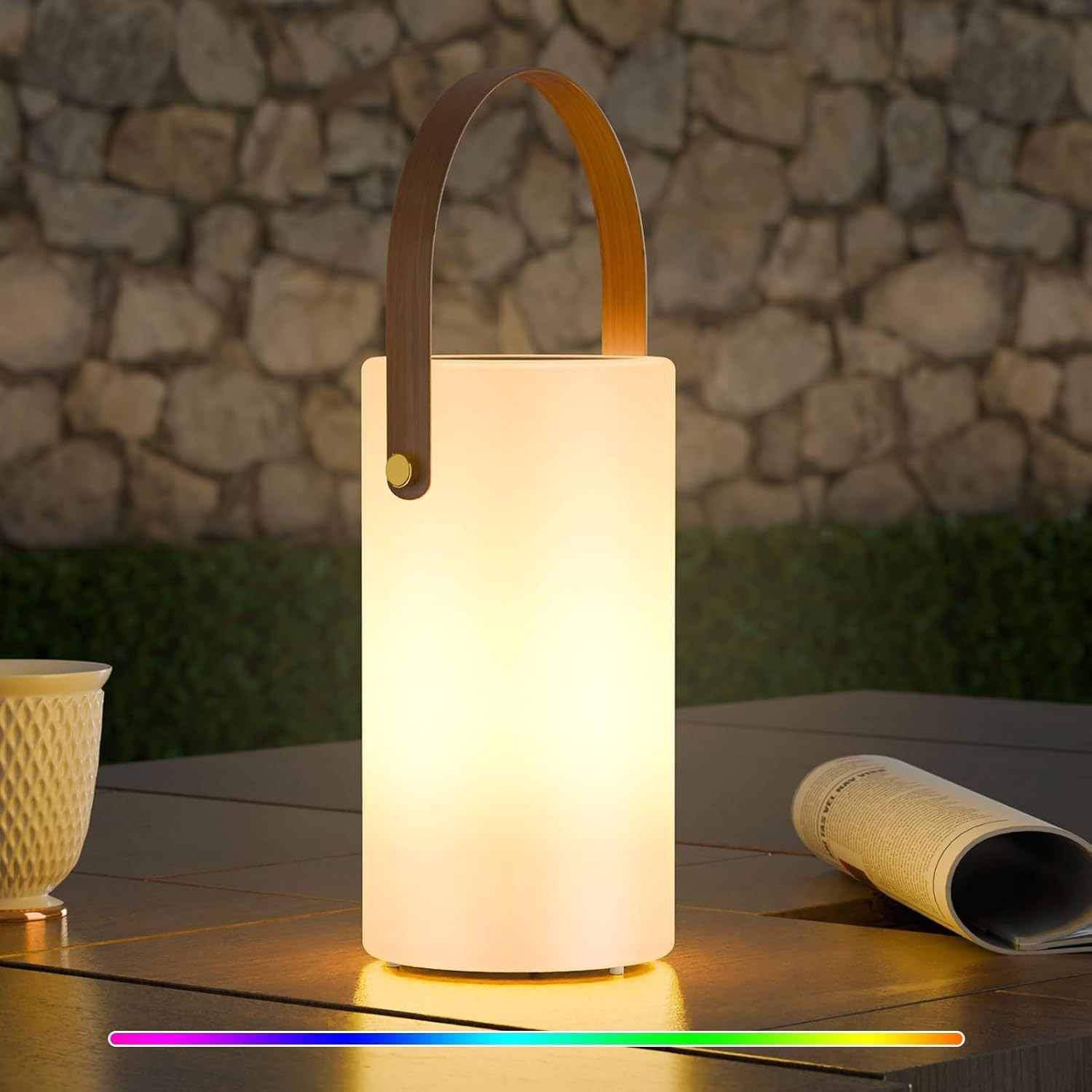 Solar Table Lamp Outdoor Lantern 2 in 1 Rechargeable Waterproof | LED Portable C