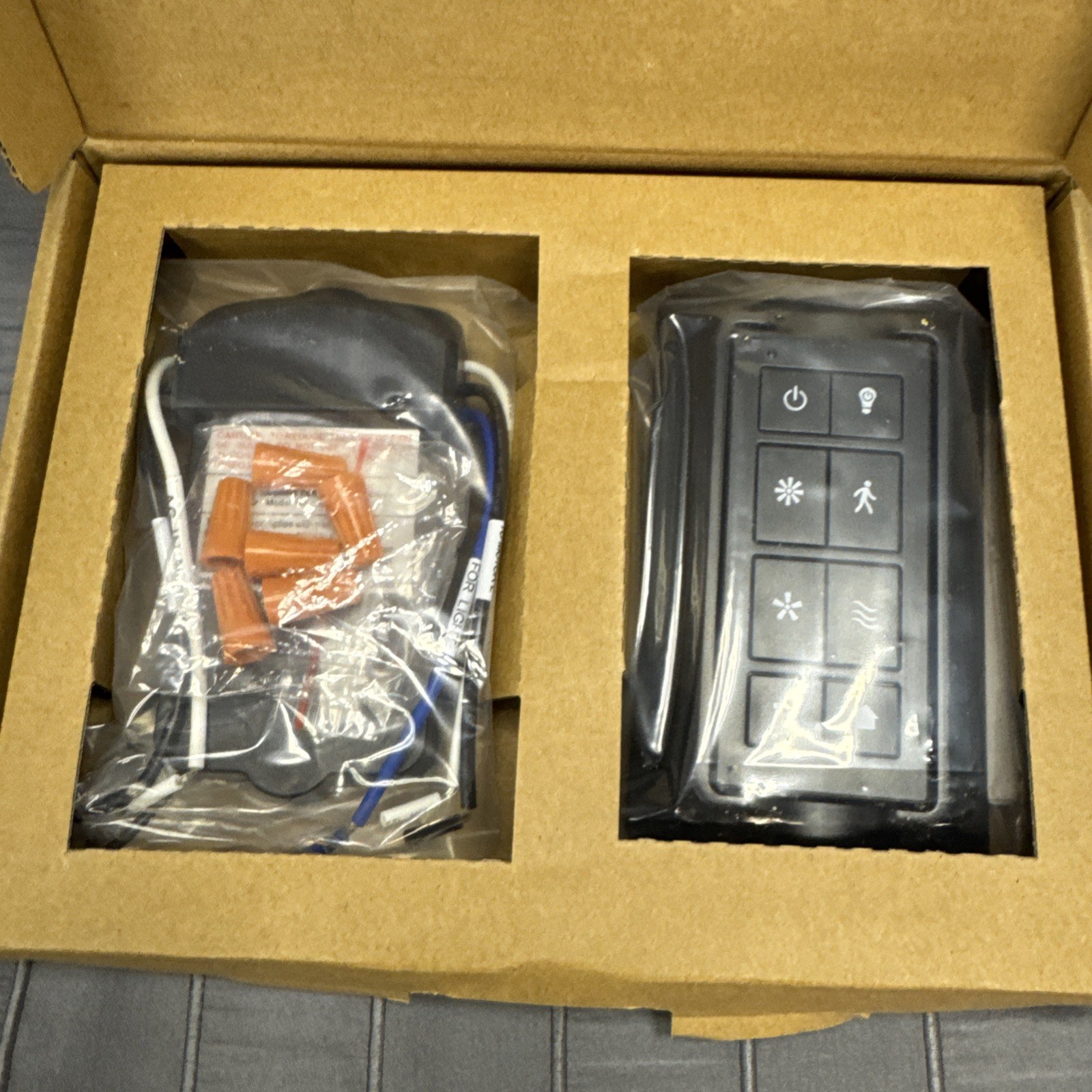 Universal Ceiling Fan Remote Control Black Wall Mount Model # 51487 NEW