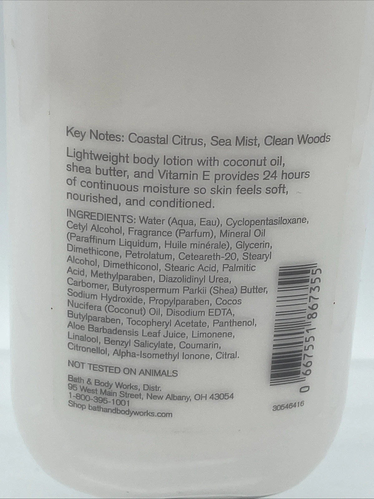 Bath & Body Works Atlantic Men’s Body Lotion 8 oz 24 HR Moisture NEW | Free Ship