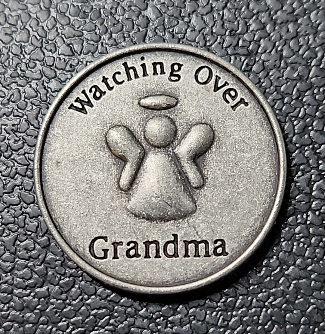 Token Guardian Angel Day & Night Watching Over Grandma GANZ 1"