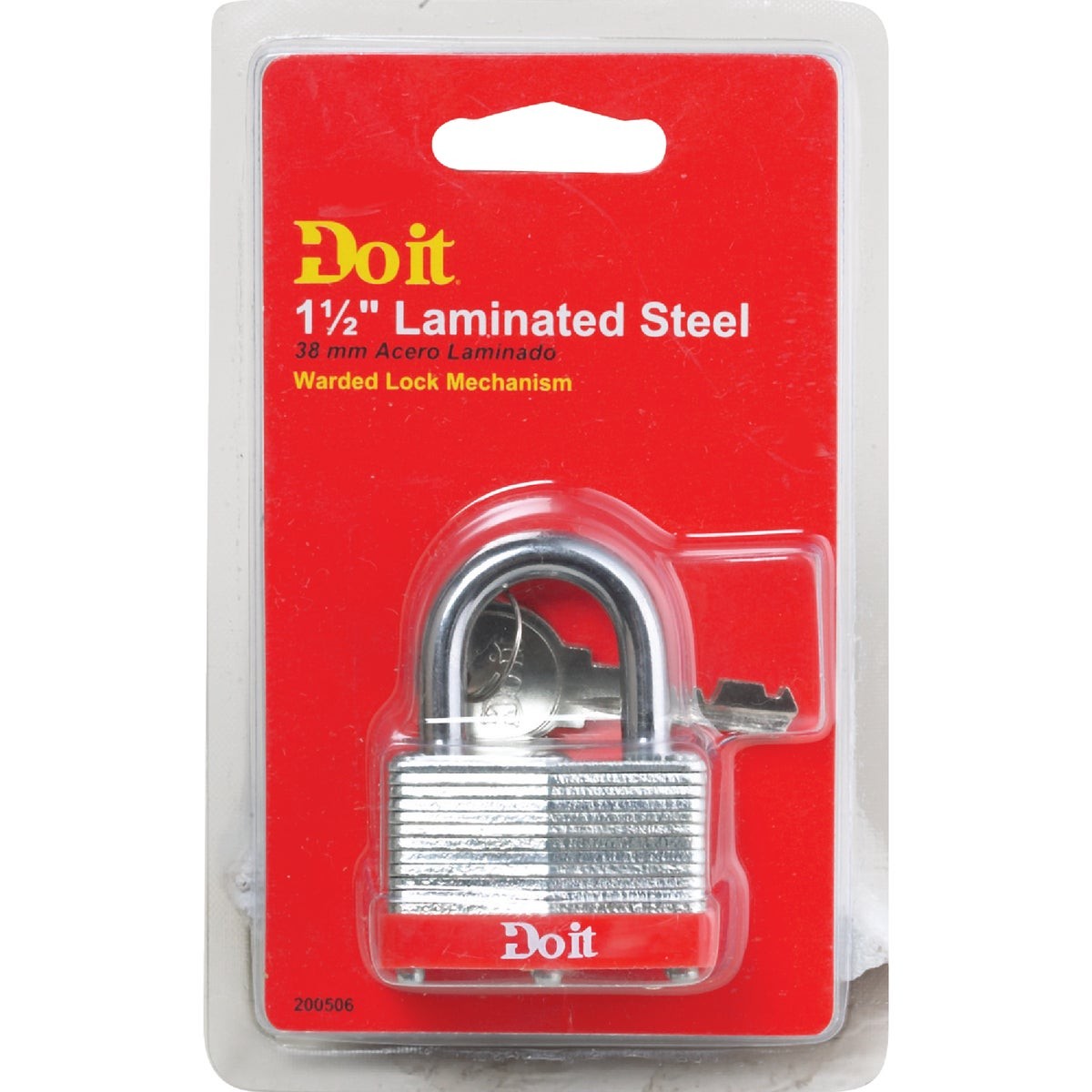 Do it 1-1/2 In. W Warded Steel Padlock 8596DDIB SIM Supply, Inc. 8596DDIB