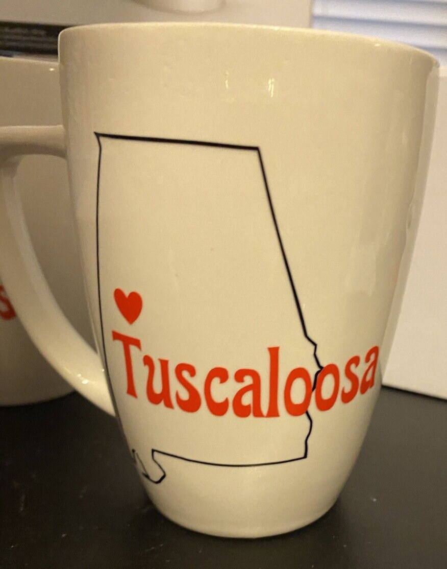 NEW! Coffee Mug - ❤️ Tuscaloosa, Alabama Outlined State