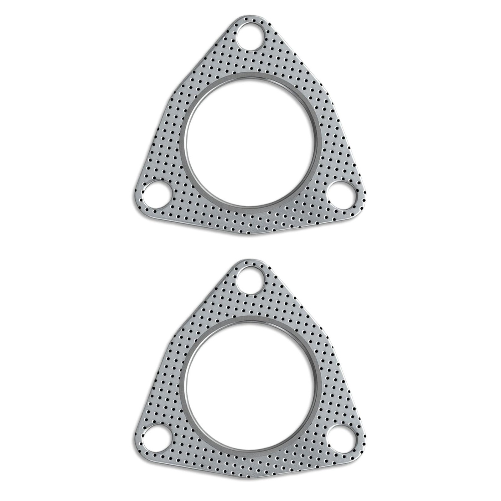 Rebvugr 2PCS Car Exhaust Pipe Gasket, 3" 3-Bolt Flange Gasket 3inch