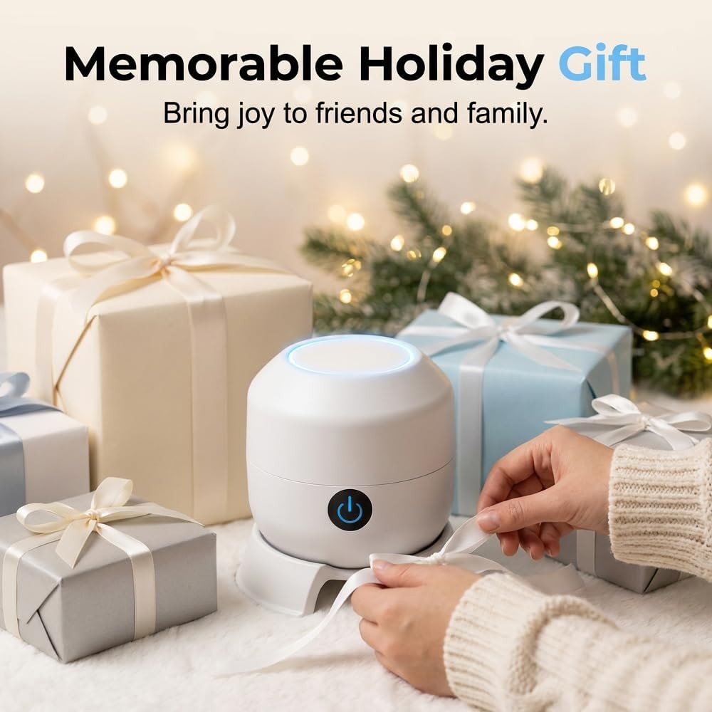 360° Rotating LED Ocean Wave Projector Night Light, Multi-Angle Base