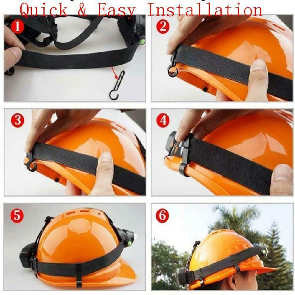20Pcs Headlamp Clips Attachment Head Light Clamps Hard hat Safety Cap Hook g