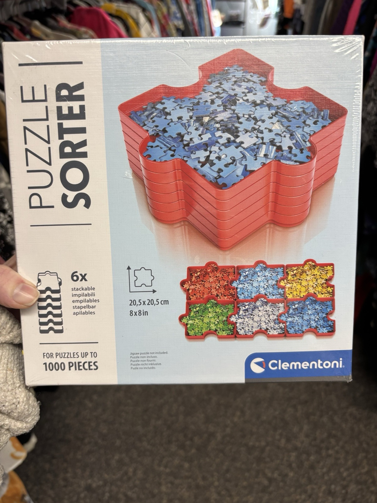 Puzzle Sorter with Stackable Puzzle Shaped Trays Clementoni Made in Italy!