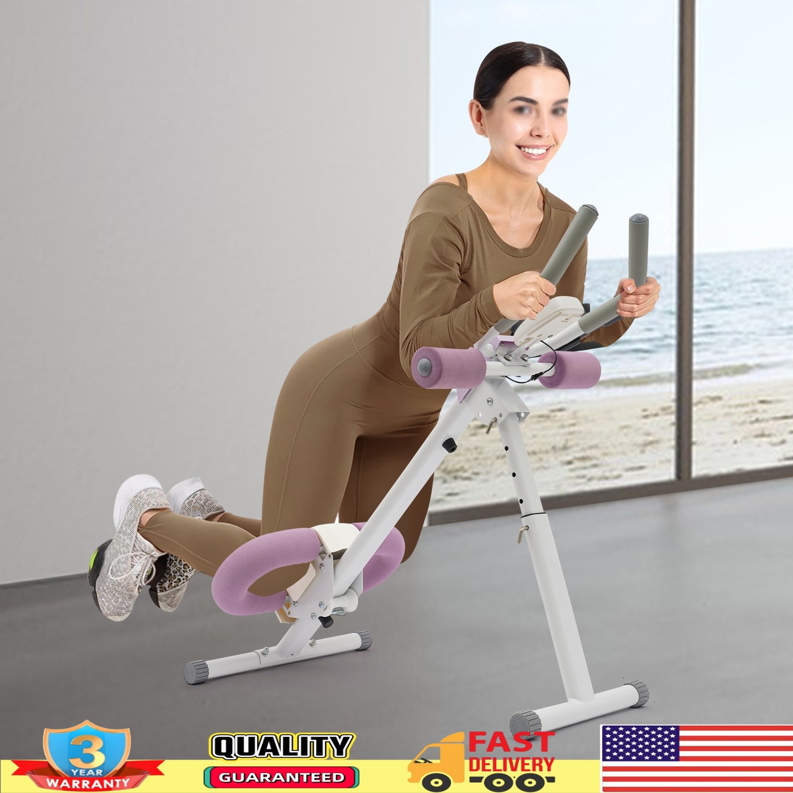 NEW Roman Ab Trainer Abdominal Workout Bench Exerciser Home Fitness Machine