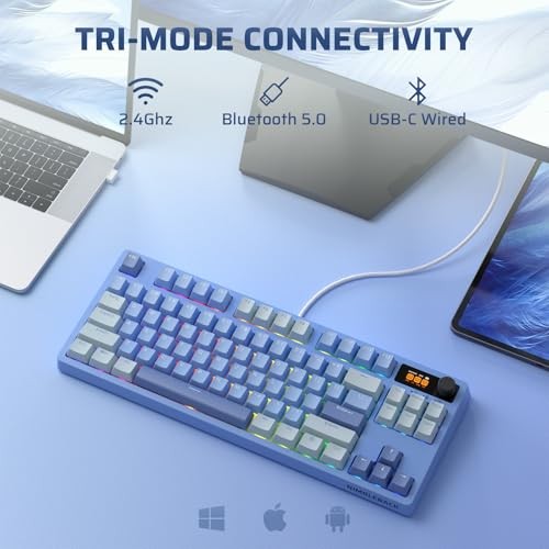LTC NIMBLEBACK NB841 75% WIRELESS MECHANICAL KEYBOARD 84 KEYS - SKY BLUE