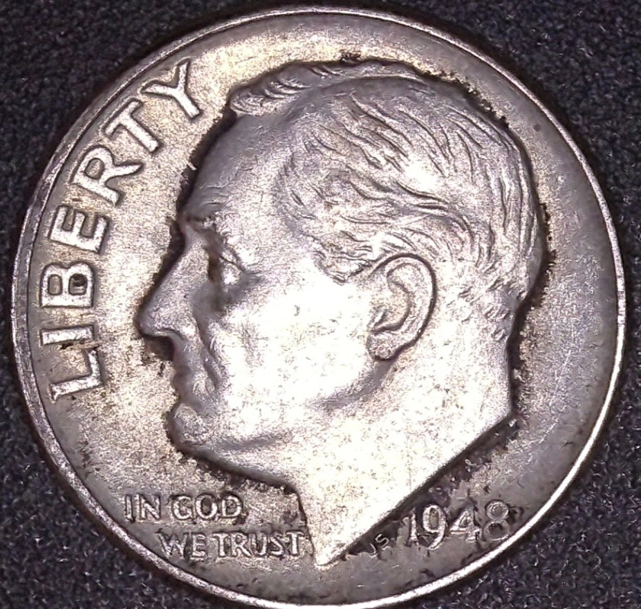 1948-D ROOSEVELT DIME 10C , RPM -D