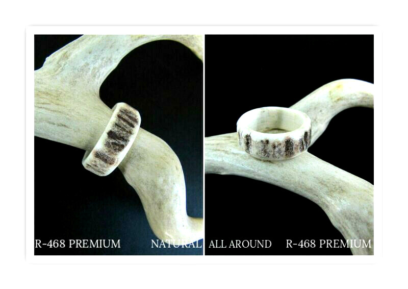 PREMIUM HANDCRAFTED OOAK SHED DEER, ELK ANTLER RING,SIZE  9 1/2, R-468