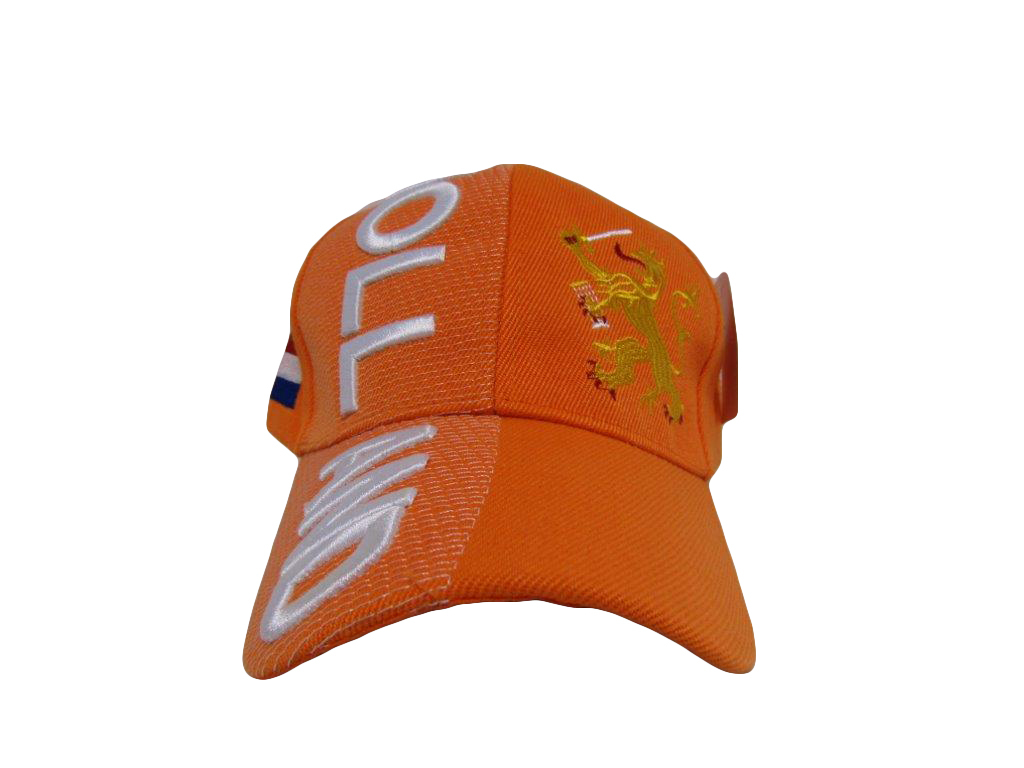 Holland Netherlands Country Letters Flag Orange Hat Cap 3D embroidered