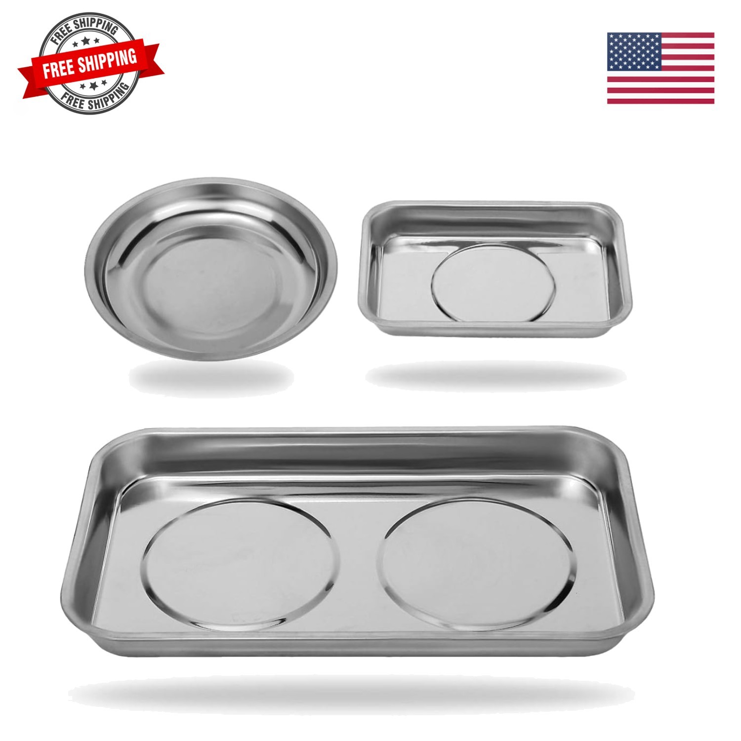 Magnetic Tray Holder 3pc,for Socket Screw Nuts Bolts Metal Parts,Extra Strong...