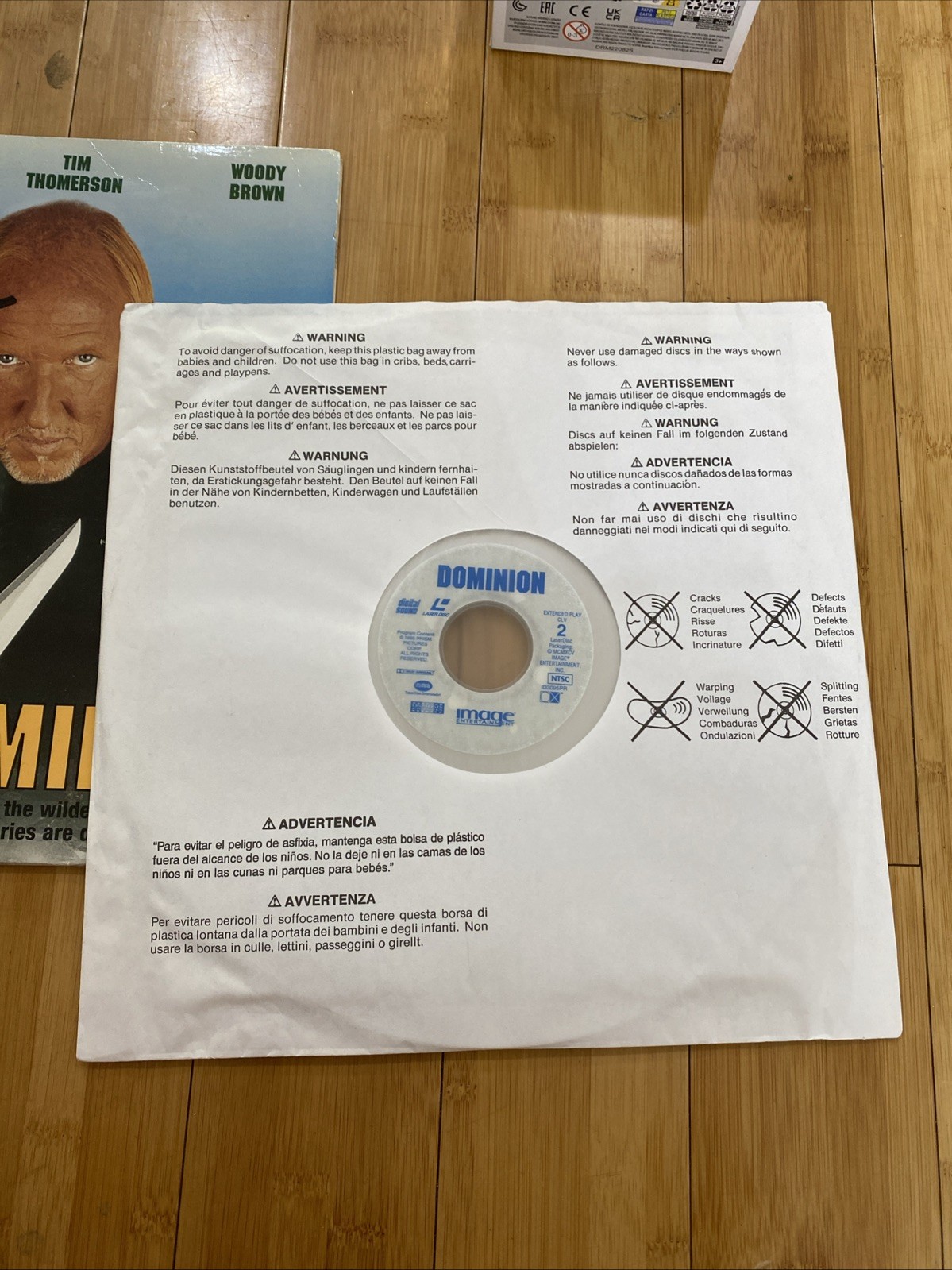 DOMINION Laserdisc LD - BRAD JOHNSON BRION JAMES