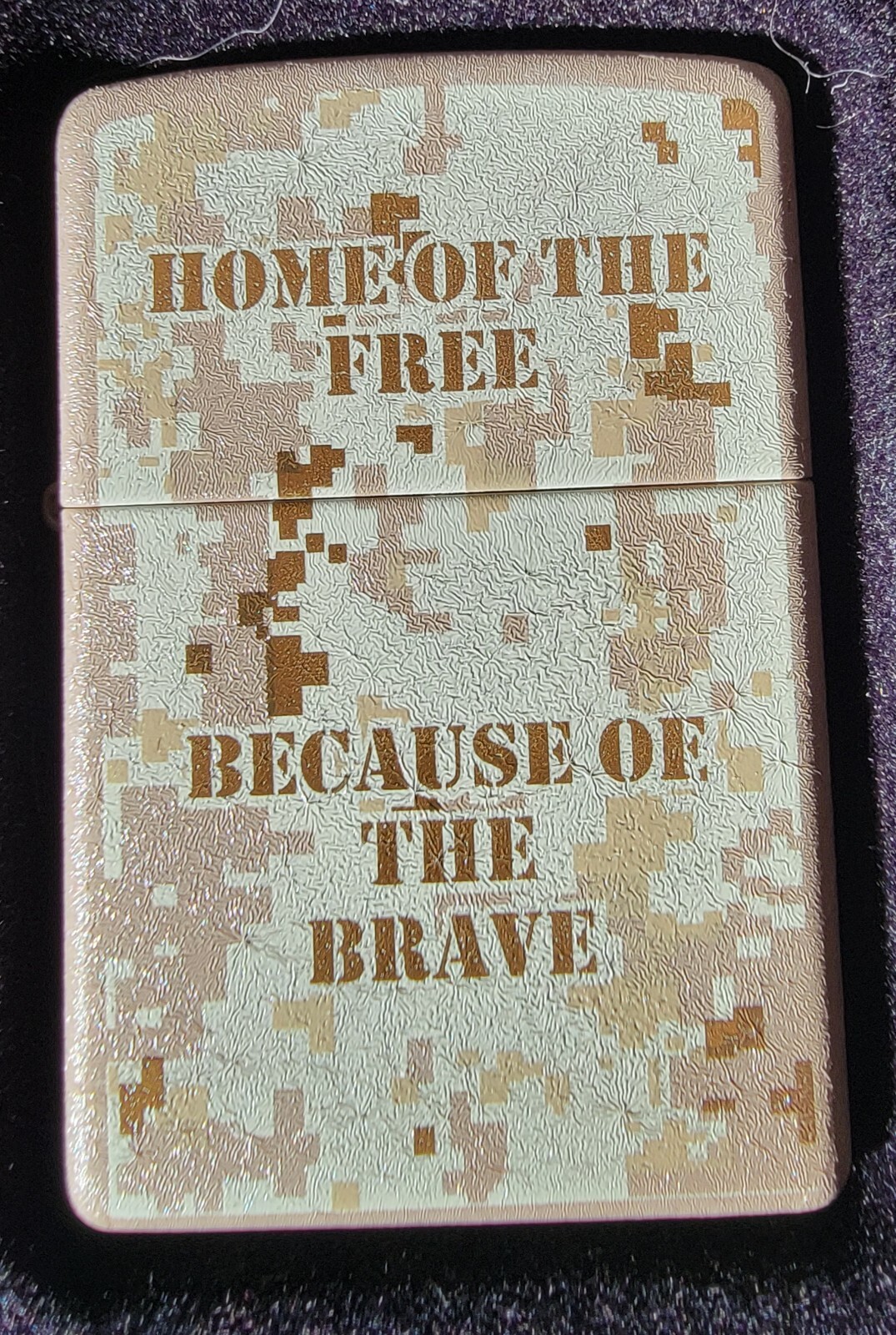 Zippo 24351 Home of the Free Cashmere Crackle Retired 2008 NIB