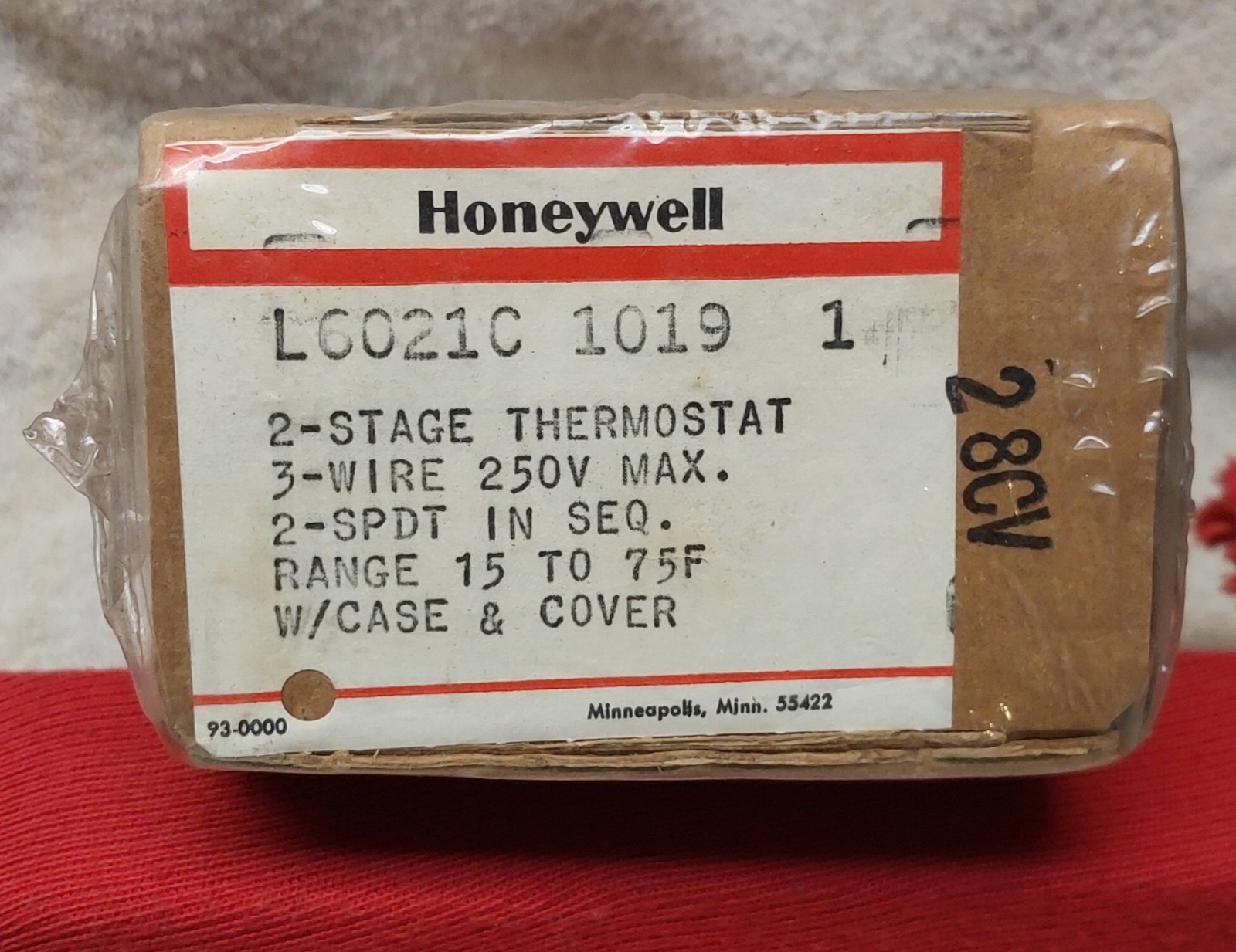 NOS Honeywell L6021C 1019 2 Stage Thermostat L6021C1019