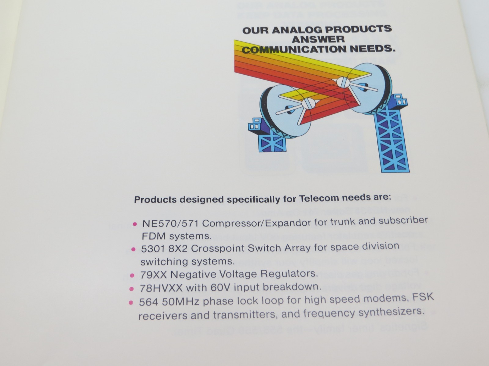 Signetics Technology Leadership - Analog vintage product reference